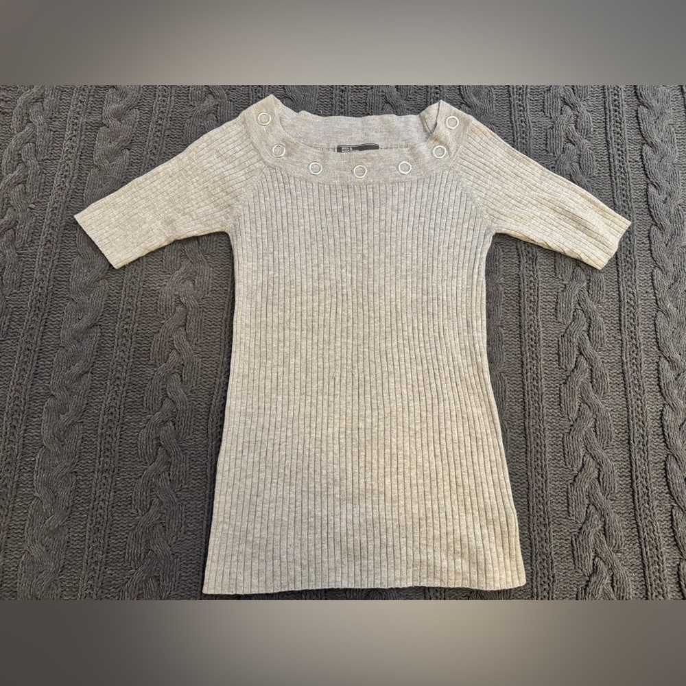 89th & Madison Gray Crew Neck Sweater, Women, Medium